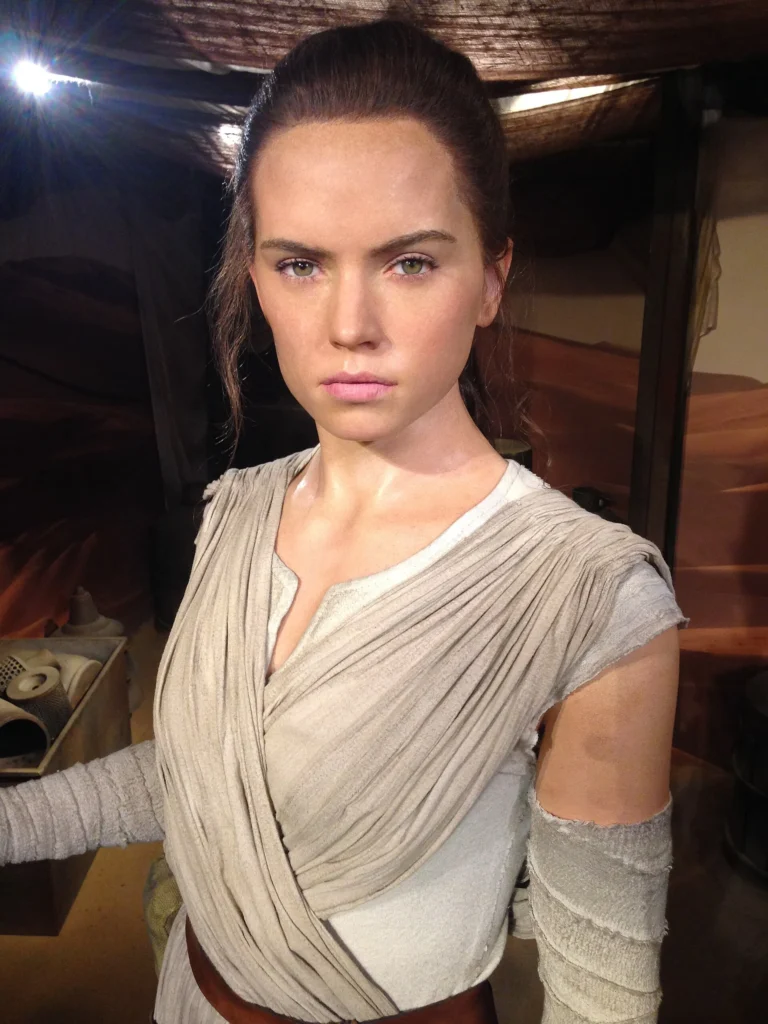 Figure de cire de Rey dans la zone Star Wars de Madame Tussauds Londres