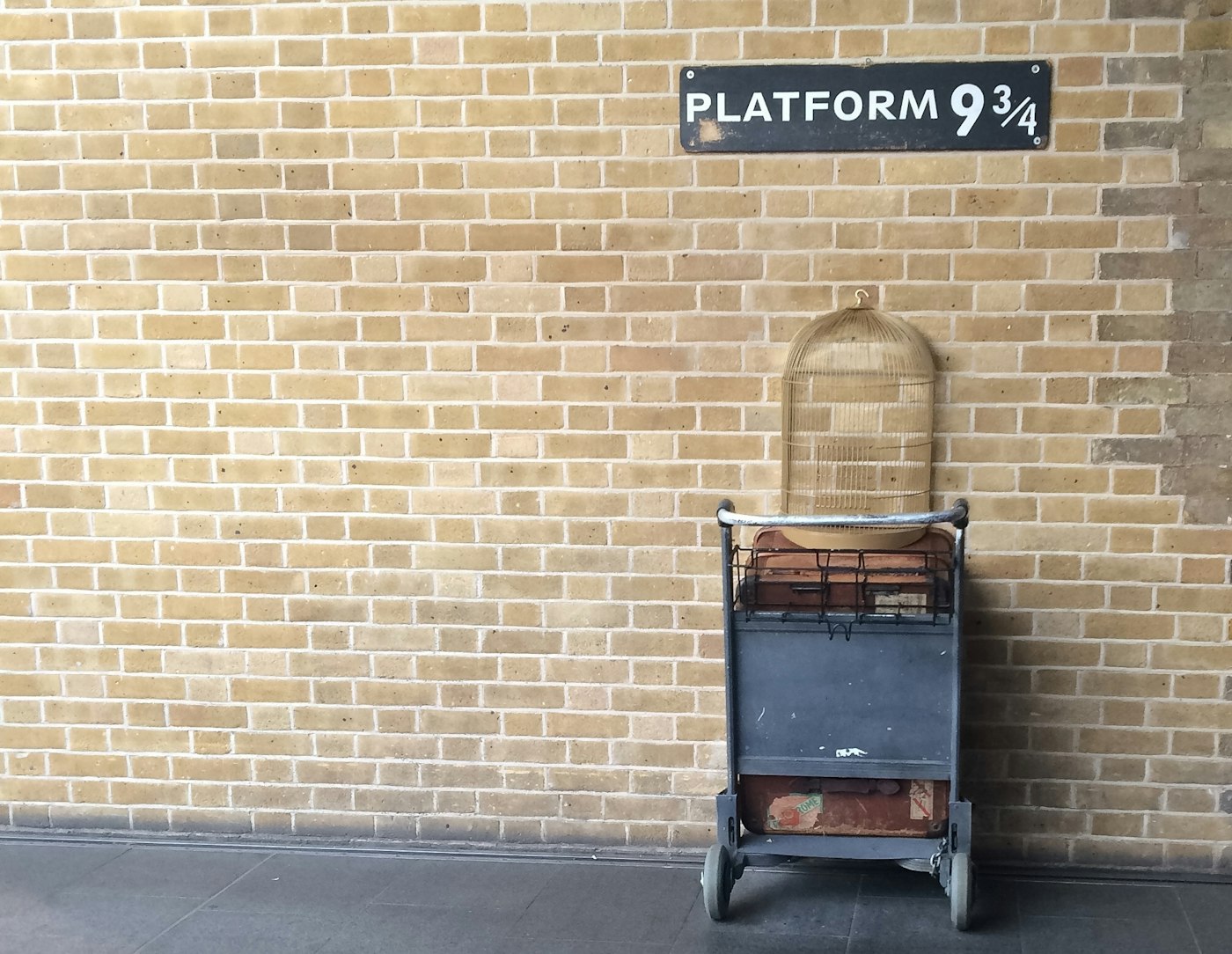 Le chariot du quai 9¾ à la gare de King's Cross