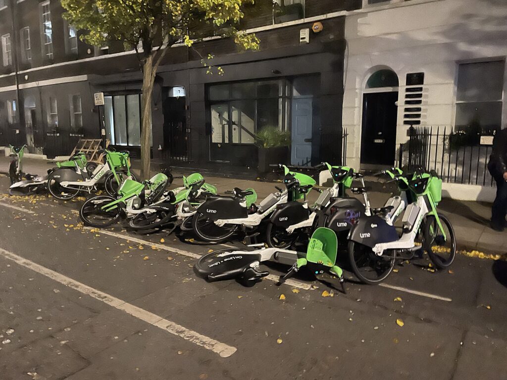 Des vélos électriques Lime à Londres